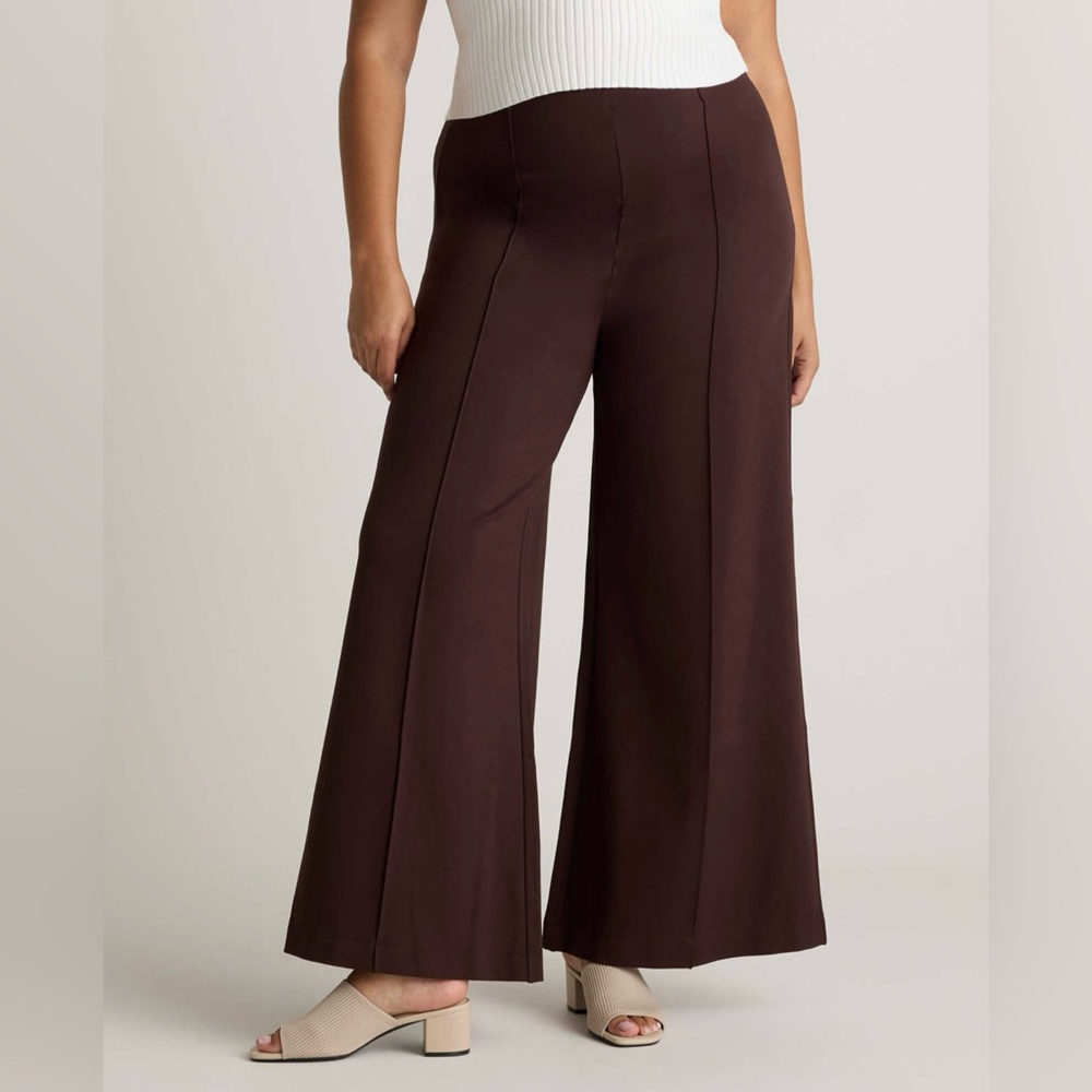 Quince Women's Wide-Leg Pants in Dark Brown